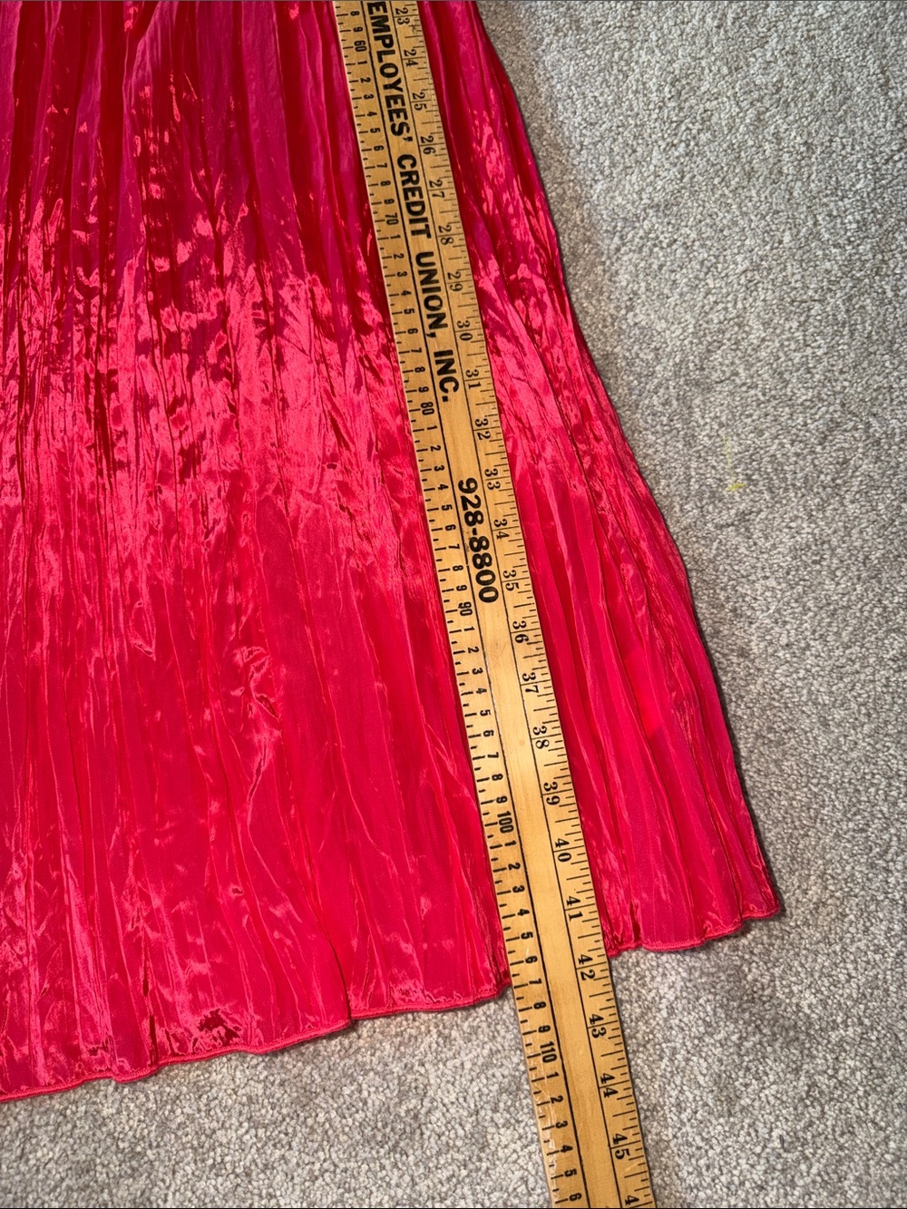 J. Crew Red  Crinkled ruffle-trim dress Size S NWT - Picture 7 of 8